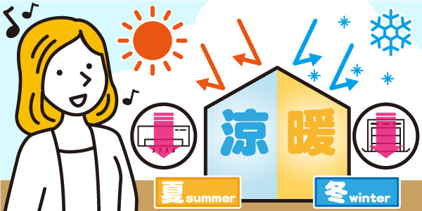 夏涼しく、冬暖かい　イメージ